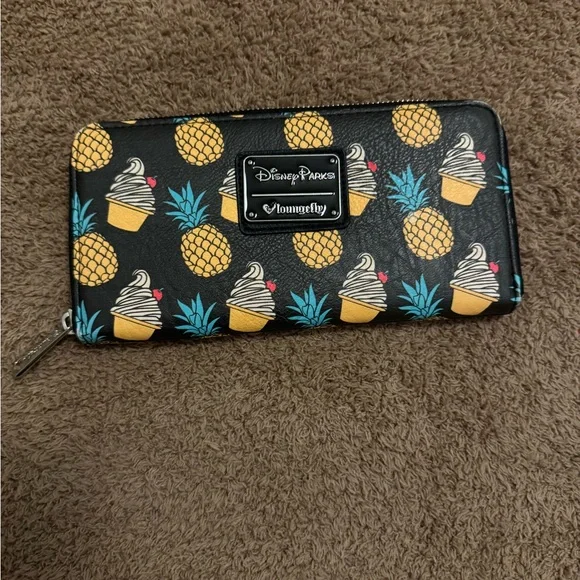 Disney Parks Loungefly Dolewhip Pineapple Wallet - Picture 1 of 8